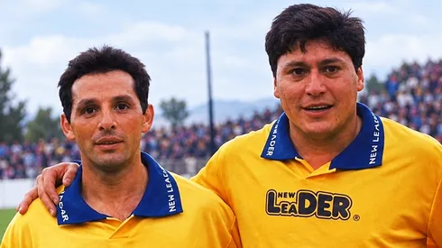 Jorge Pindinga Muñoz y Patricio Yáñez, quienes formaron una delantera letal con Víctor Pititore Cabrera.