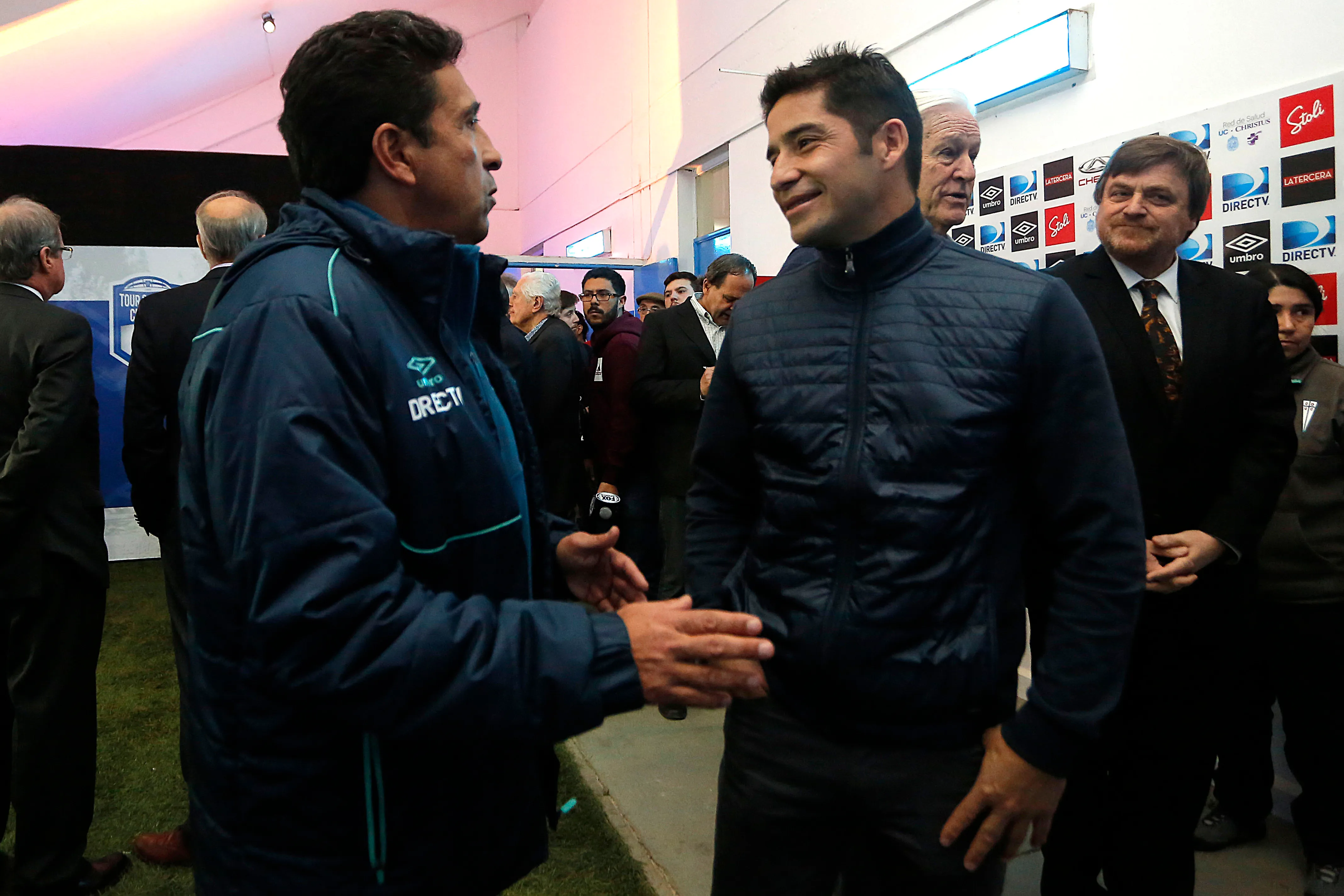 Mario Lepe junto a Cristián Álvarez. (Karin Pozo/Photosport).