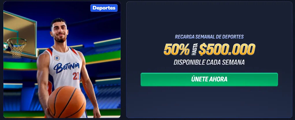 Betinia bono para casino