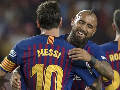 Hasta con foto de sus hijos: Vidal despide a Messi y noquea a Cristiano