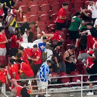 No se vio en TV: la brutal pelea de chilenos y mexicanos