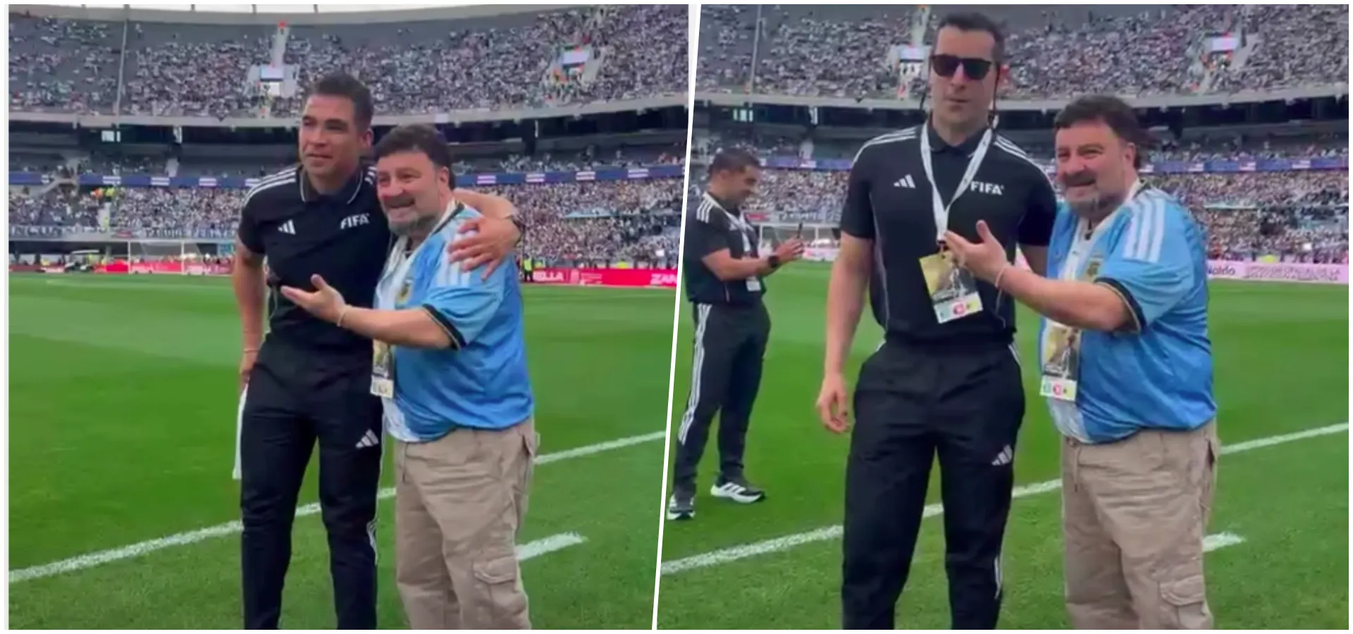 José Cabero y Fernando Véjar con el vocalista de Amar Azul.