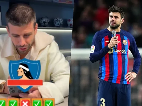Gerard Piqué debía adivinar todos los escudos y le apareció Colo Colo