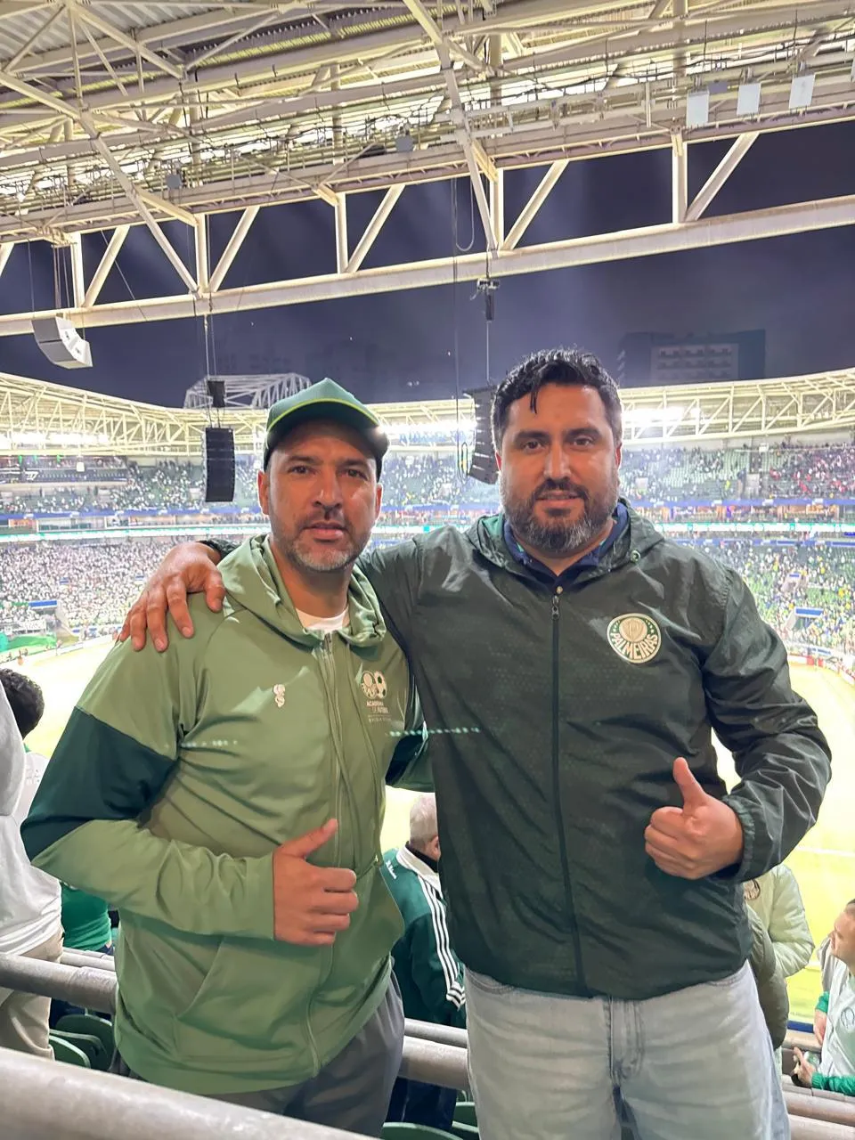 Luis Pedro Figueroa y Patricio Vergara, impulsores de la academia oficial de Palmeiras en Chile. (Foto: cedida).