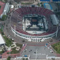 Temporal provoca inundaciones en el Estadio Nacional