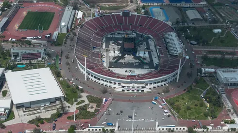 Reportan inundaciones en el Estadio Nacional.