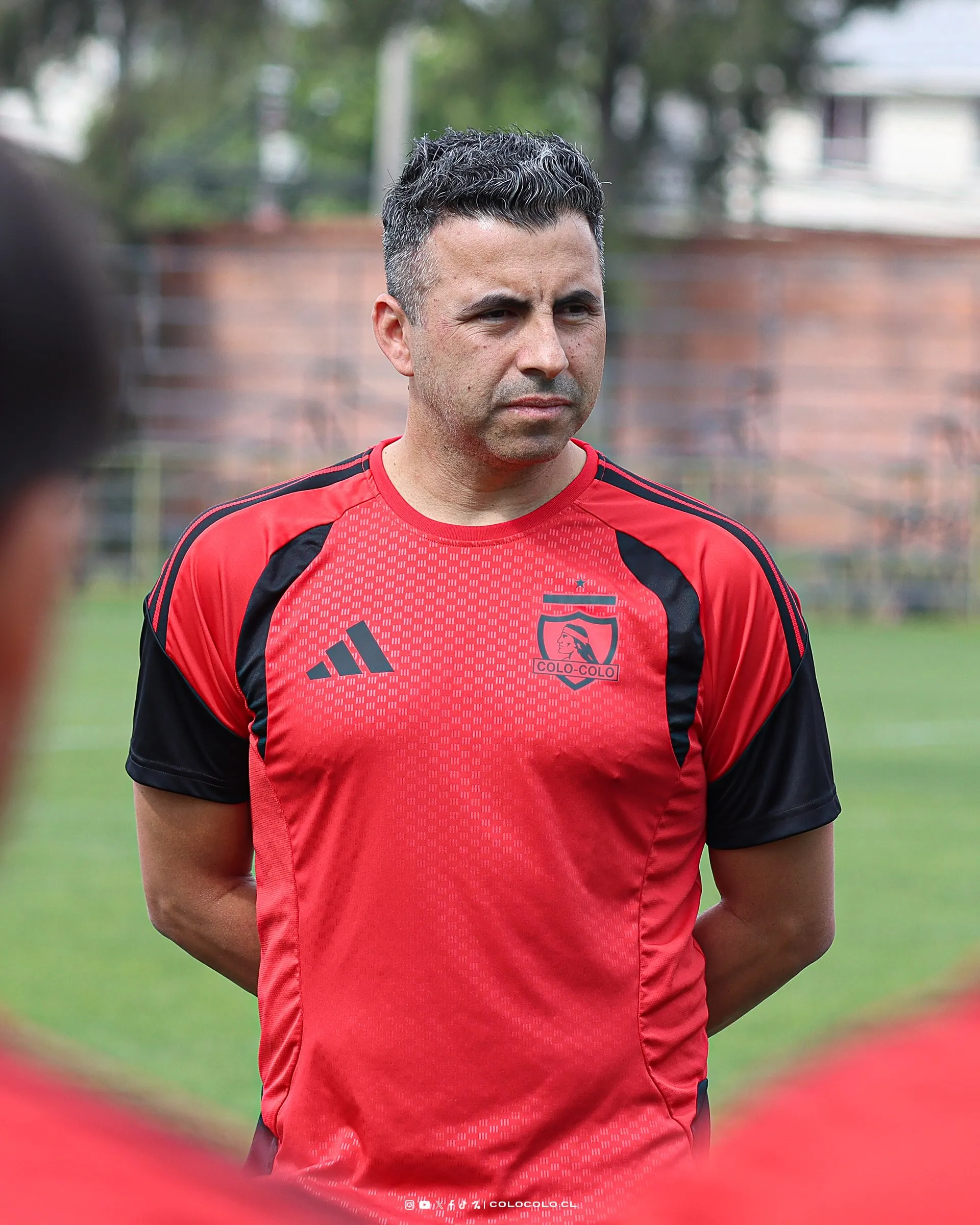 Claudio Maldonado en el entrenamiento en Colo Colo. Foto: Colo Colo.