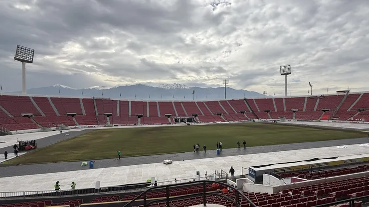 Así se ve el Estadio Nacional tras los tres recitales de la banda surcoreana.