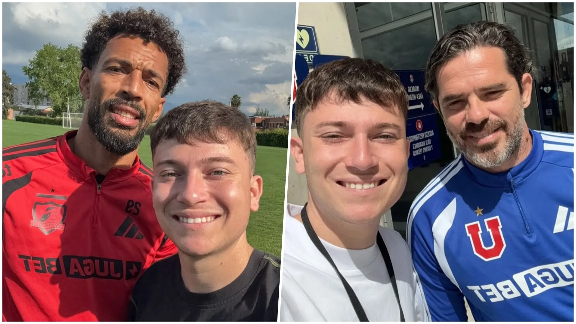 Fotos con Vozinha y en la otra vereda con Fernando Gago. Foto: Instagram.