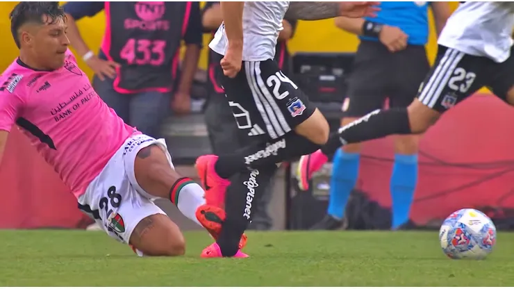 Esta fue la dura plancha que sufrió Leandro Hernández.