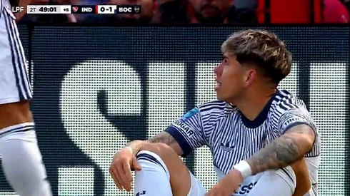 Carlos Palacios canchereó en el clásico ante Independiente.