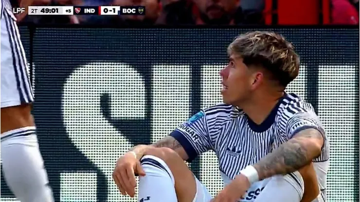 Carlos Palacios canchereó en el clásico ante Independiente.