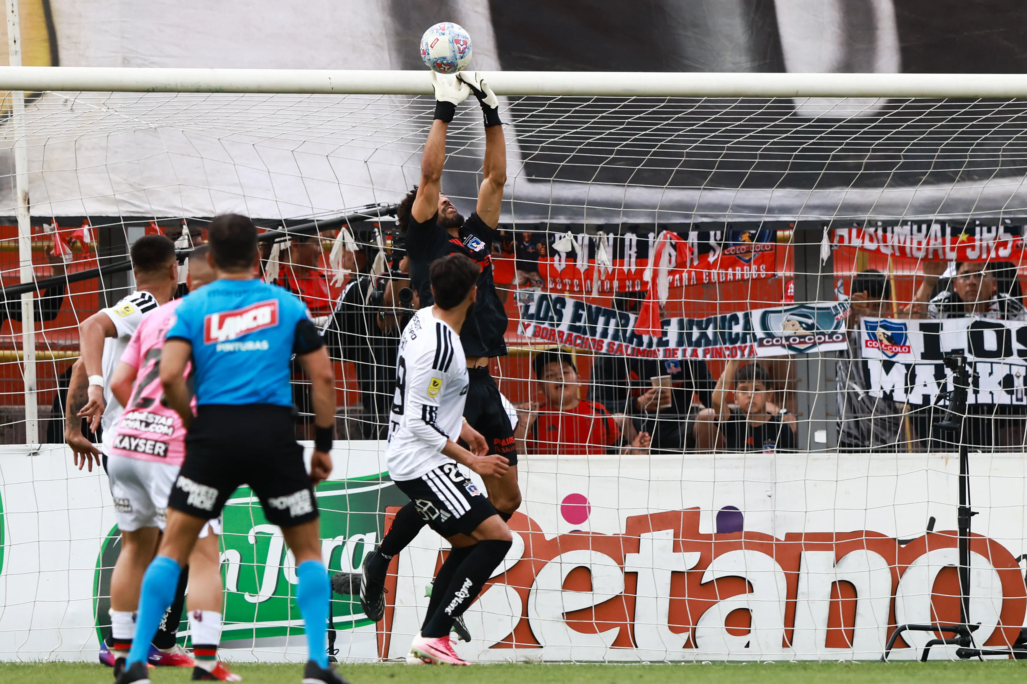 Vozinha fue figura en Colo Colo para sostener el empate vs Palestino. (Felipe ZancaPhotosport).