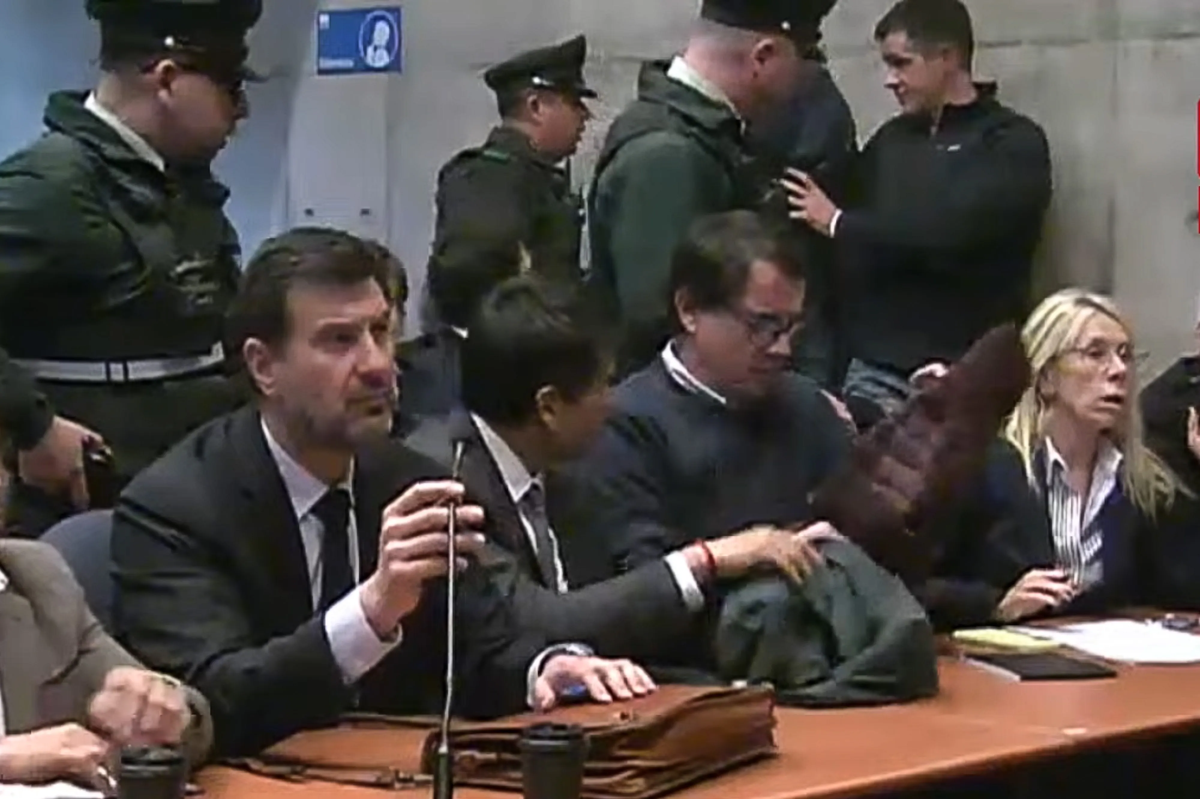 El día que Michael Clark fue llevado por Gendarmería a la cárcel. Foto: Captura de transmisión de Poder Judicial TV vía Aton Chile