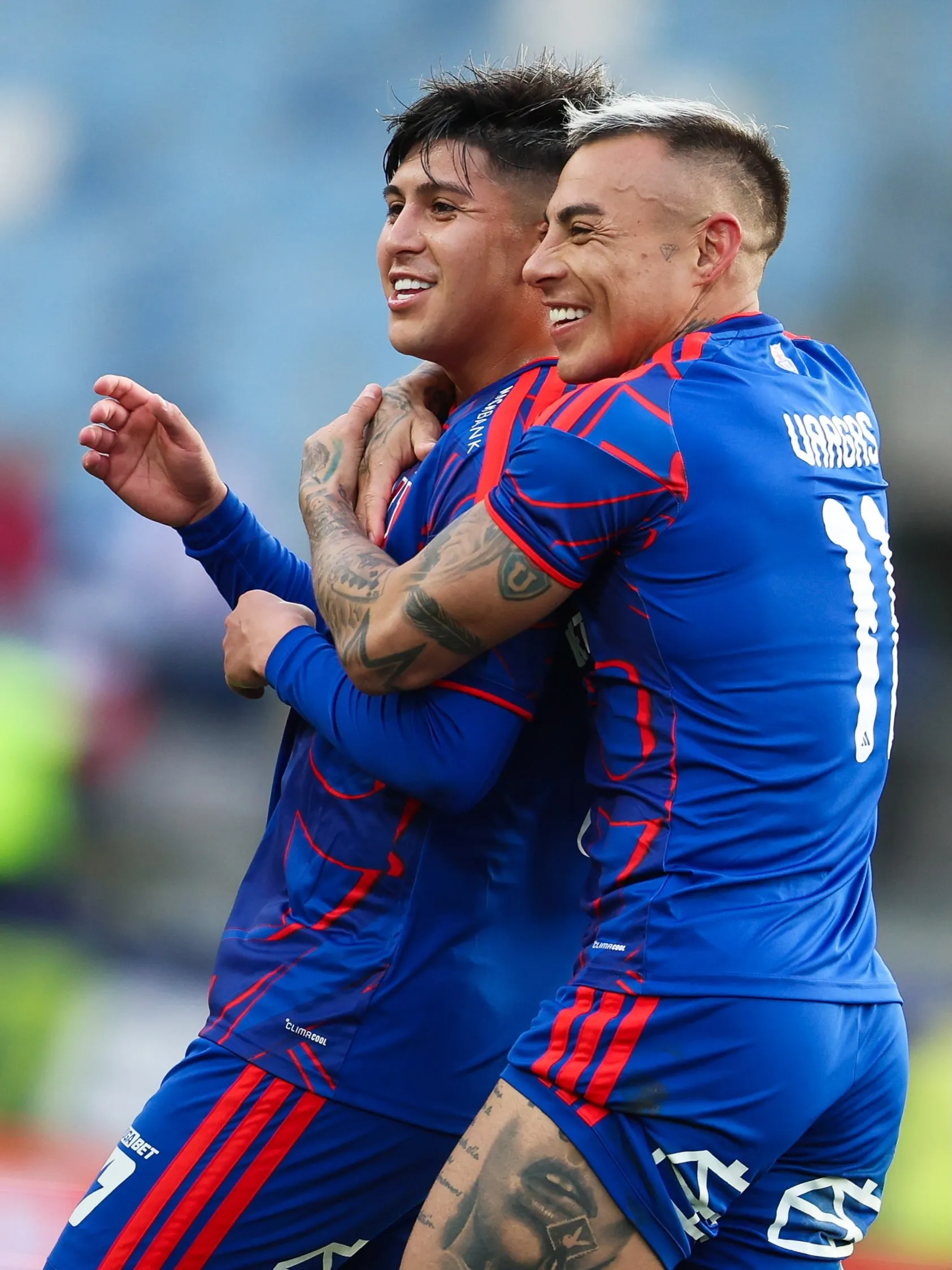Eduardo Vargas y Marcelo Morales suman una cábala en la U. Foto: U de Chile.